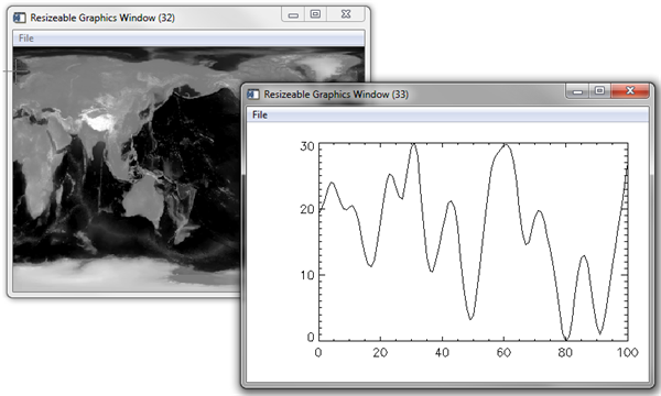 Multiple Coyote Graphics windows are created
with the cgWindow command.