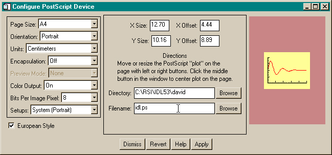 The FSC_PSConfig graphical user interface in non-modal and non-saved mode.