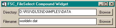 The FSC_FileSelect object compound widget program.