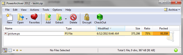 File_Zip seems to work intuitively.