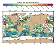 Latent Heat Flux Plot from HDF5 Data