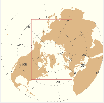 Map is missing part of the 15 degree grid line.
