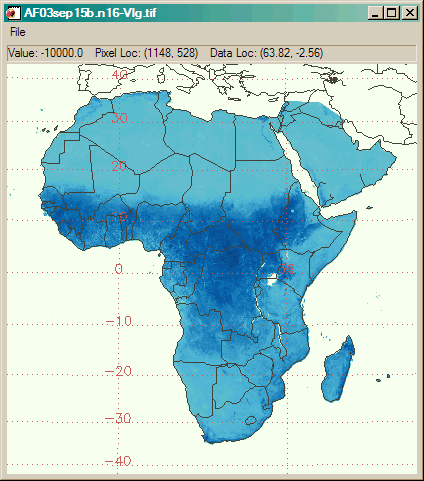 ImgWin used to display the GeoTiff image.