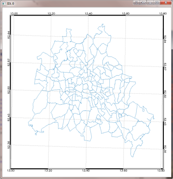 Berserk shapefile tamed with Coyote Graphics map routines.