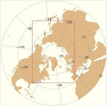 The 15 degree grid line is now complete with a modified
 Map_Grid program.