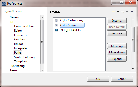 Use the IDL Workbench to set your IDL path order.