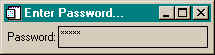 The Password program on the display.